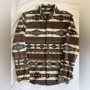 Thread 4 thought Mens Aztec fleece button up